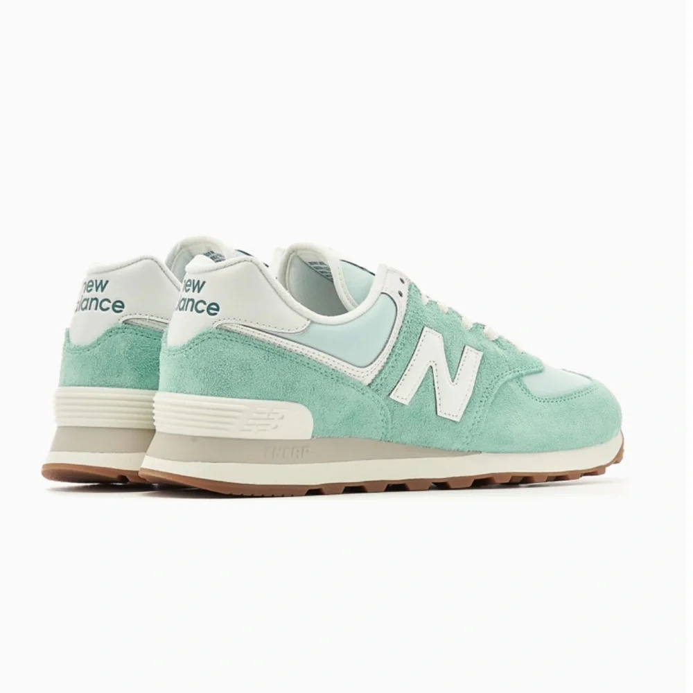 New Balance 574 Unisex Retro Running Shoes / Sneakers - Aqua Green / White - Picture 8 of 14